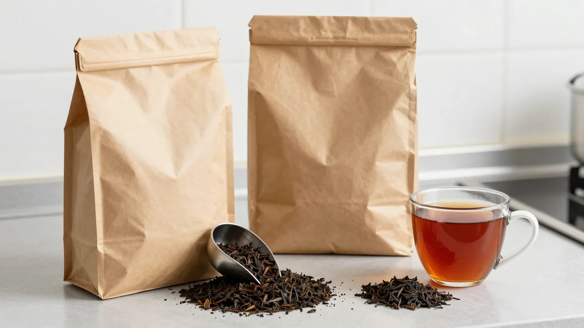 Unflavoured tea under $0.20 per gram